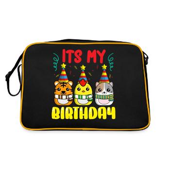 Not allowed in Nice Class 9,16; UK, EM, US - Retro Bag - black/gold - Back