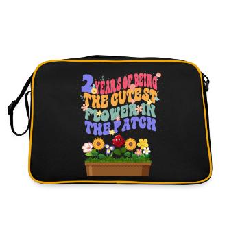 2 ans les fleurs les plus douces dans le jardinier de lit - Sac Retro - noir/or - Dos