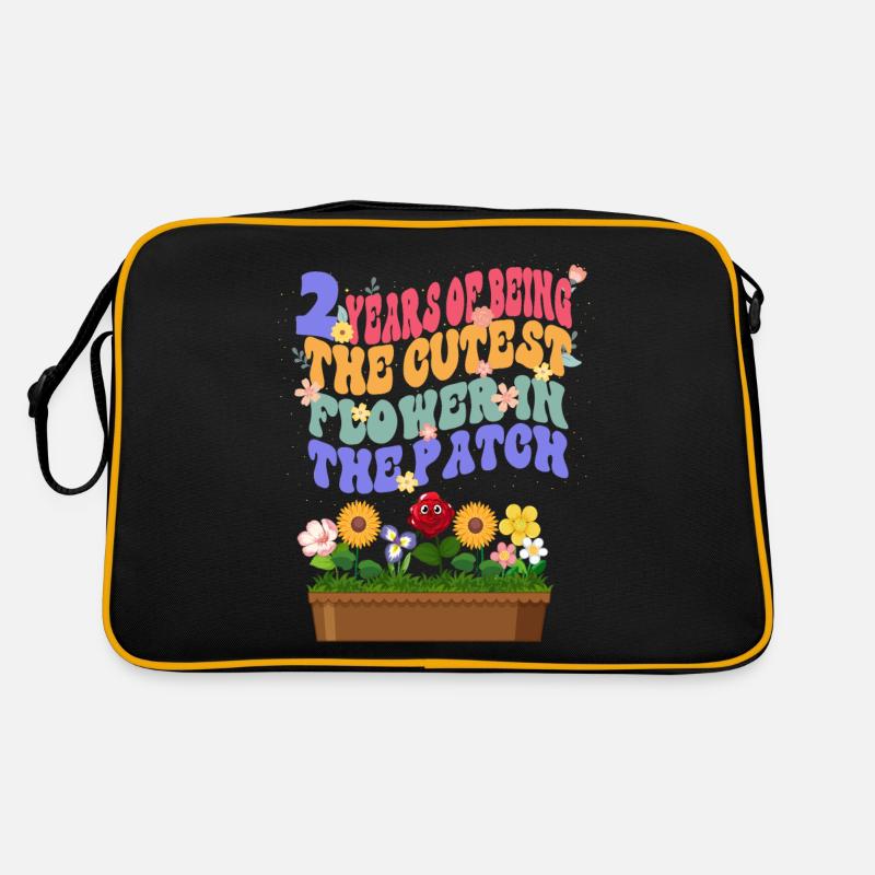 2 Jahre Lang Die Süßesten Blumen Im Beet Gärtner Retro Tasche