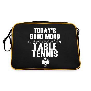 La bonne humeur du jour est sponsorisée par TABLE TENNIS - Sac Retro - noir/or - Dos