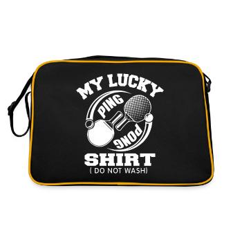 Lucky Ping Pong Shirt Ne Pas Laver Tennis de Table - Sac Retro - noir/or - Dos