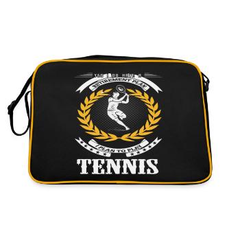 J’ai un plan de retraite J’ai l’intention de jouer au TENNIS - Sac Retro - noir/or - Dos