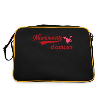 Mamounette D'Amour Cadeau Pour La Fête Des Mères - Sac Retro - noir/or - Dos