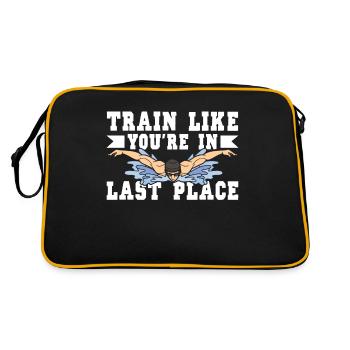Schimmer Schwimmen Train Like You're In Last Place - Retro Tasche - Schwarz/Gold - Hinten