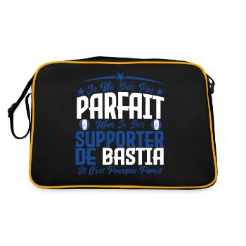 je ne suis pas parfait, supporteur de Bastia. - Sac Retro - noir/or - Dos