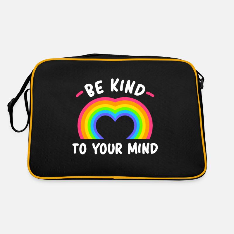 Be Kind To Your Mind Rainbow Retro Tasche