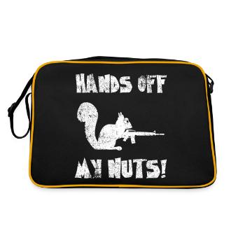 Ne touche pas à mes noix, écureuil vigilant - Sac Retro - noir/or - Dos