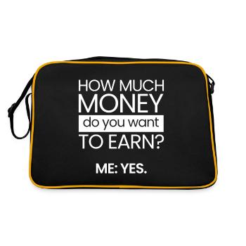 Combien d’argent? - Sac Retro - noir/or - Dos