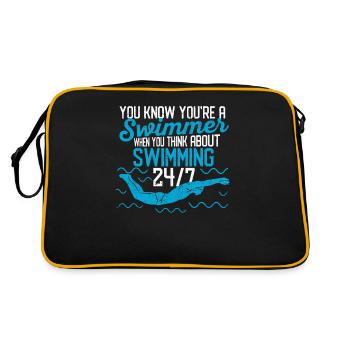You know you're a funnier - Retro Bag - black/gold - Back