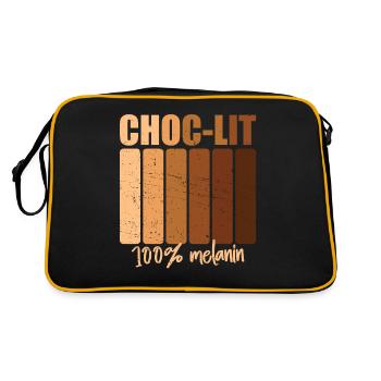 Choc-lit Melanin Melanated Unapologetic Juneteenth - Retro Bag - black/gold - Back