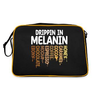Drippin In Melanin Honey Caramel Cocoa Coffee - Retro Bag - black/gold - Back