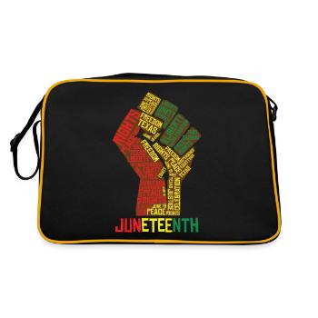 Juneteenth Texas Liberty Peace Celebration - Sac Retro - noir/or - Dos