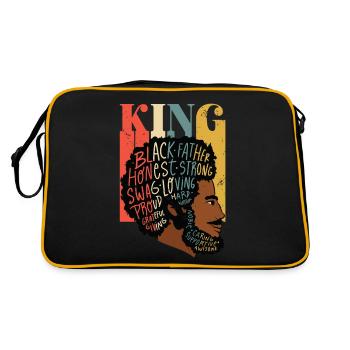 King Proud Melanated Dad Black Father’s Day - Sac Retro - noir/or - Dos