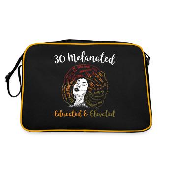 30 Melanated Educated & Elevated Juneteenth - Retro Bag - black/gold - Back