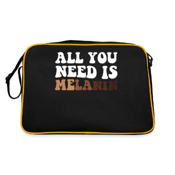 Tout ce dont vous avez besoin est de mélanine fière noire mélanée - Sac Retro - noir/or - Dos