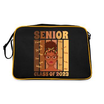 Senior Class Of 2023 Back To School Graduation - Retro Bag - black/gold - Back