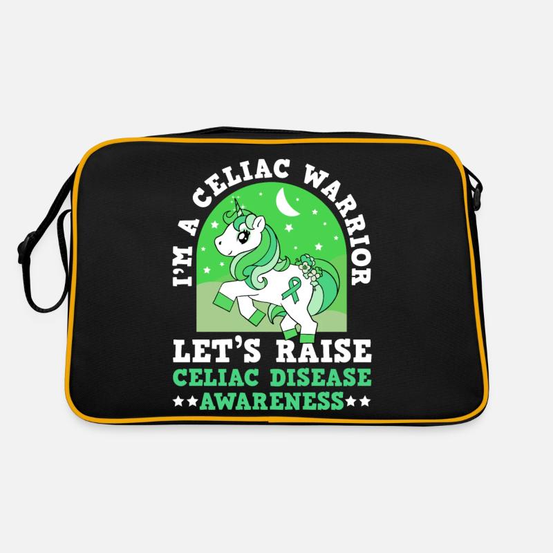 Im A Celiac Warrior Unicorn Celiac Disease Retro Tasche