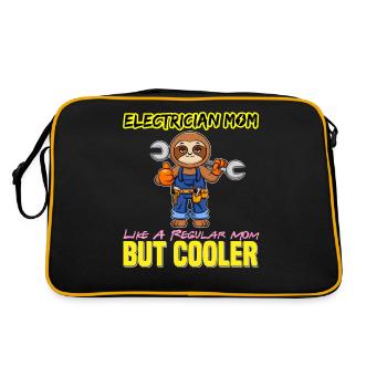 Electrician Mom Like A Regualr Mom But Cooler - Retro Bag - black/gold - Back