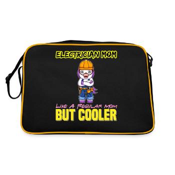 Electrician Mom Like A Regualr Mom But Cooler - Retro Bag - black/gold - Back