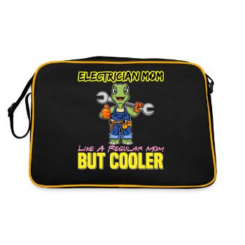 Electrician Mom Like A Regualr Mom But Cooler - Retro Bag - black/gold - Back