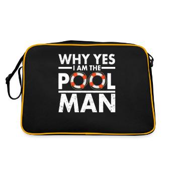 Pourquoi oui, je suis le Poolman Funny Beach - Sac Retro - noir/or - Dos