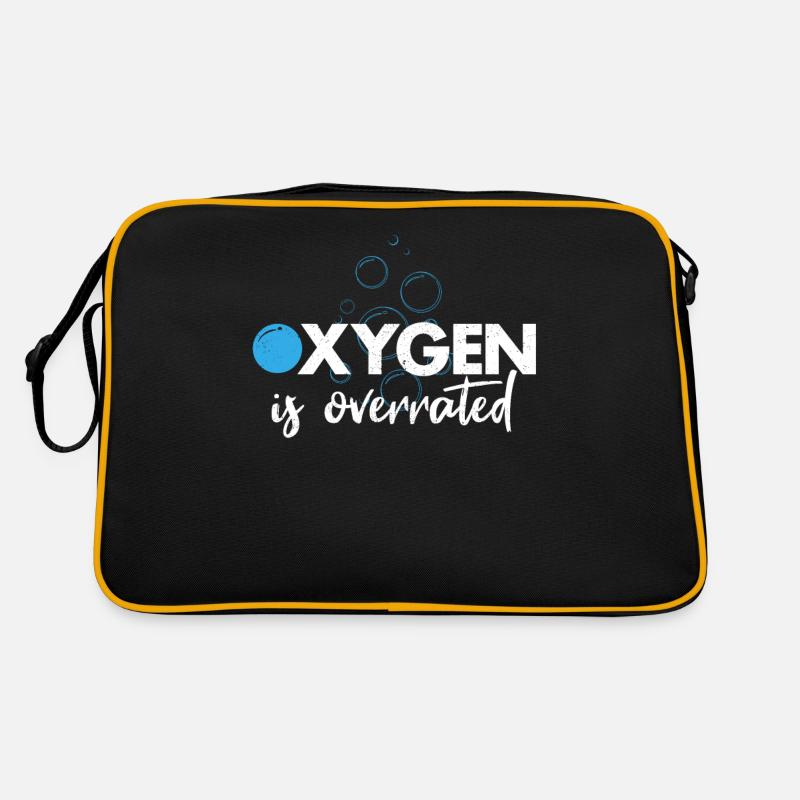 Sauerstoff wird überbewertet Lustig Schwimmen Retro Tasche