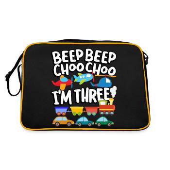Beep Beep Choo Choo I'm Three Toy Train Car 3. - Retro Bag - black/gold - Back