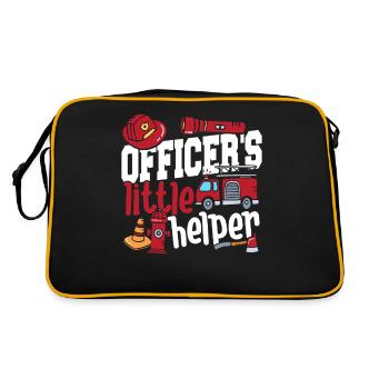 Officer's Little Helper Feuerwehrauto - Retro Tasche - Schwarz/Gold - Hinten