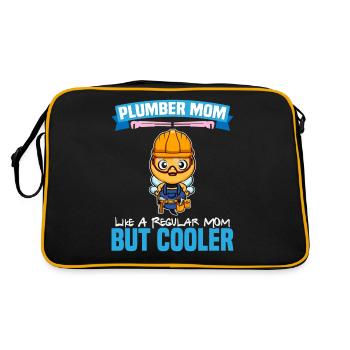 Maman plombière comme une maman régulière mais plus cool - Sac Retro - noir/or - Dos