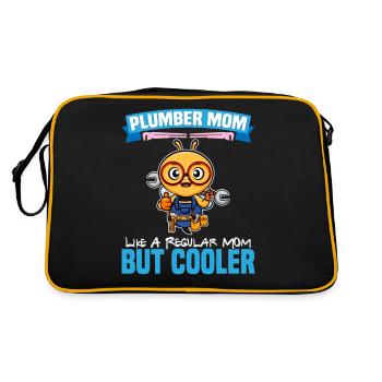 Maman plombière comme une maman régulière mais plus cool - Sac Retro - noir/or - Dos