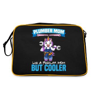 Maman plombière comme une maman régulière mais plus cool - Sac Retro - noir/or - Dos