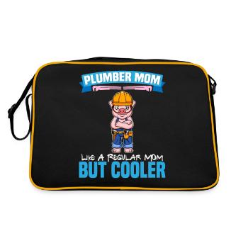 Maman plombière comme une maman régulière mais plus cool - Sac Retro - noir/or - Dos