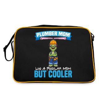 Maman plombière comme une maman régulière mais plus cool - Sac Retro - noir/or - Dos