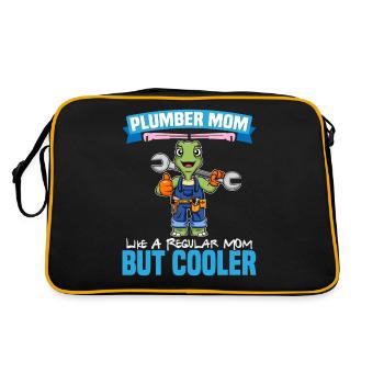 Maman plombière comme une maman régulière mais plus cool - Sac Retro - noir/or - Dos