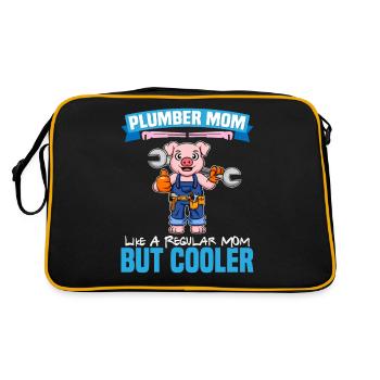 Maman plombière comme une maman régulière mais plus cool - Sac Retro - noir/or - Dos