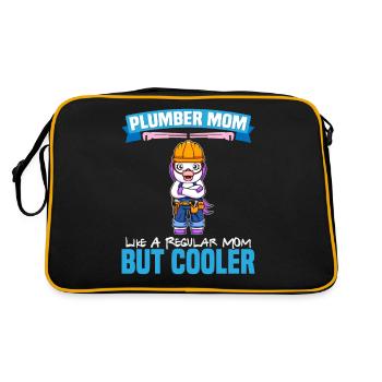 Maman plombière comme une maman régulière mais plus cool - Sac Retro - noir/or - Dos