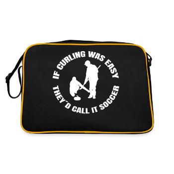 Curling Stone Curler Curling Stone Gift Curl - Sac Retro - noir/or - Dos