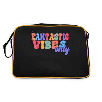 Fantastic Vibes Only Florist Botanical Flower - Retro Bag - black/gold - Back
