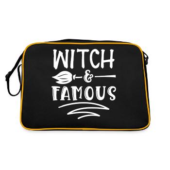 Sorcière et célébrité | Drôle de costume d’Halloween | - Sac Retro - noir/or - Dos