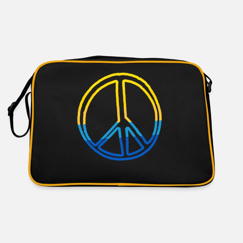 Stand with Ukraine Peace No War Retro Tasche
