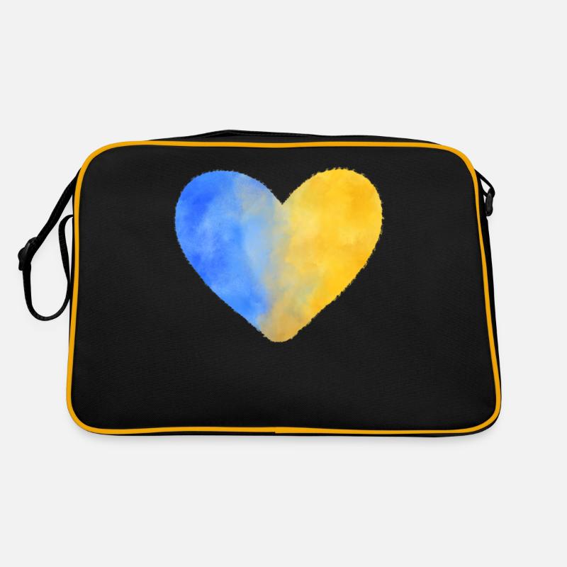 Stand with Ukraine Peace No War Retro Tasche