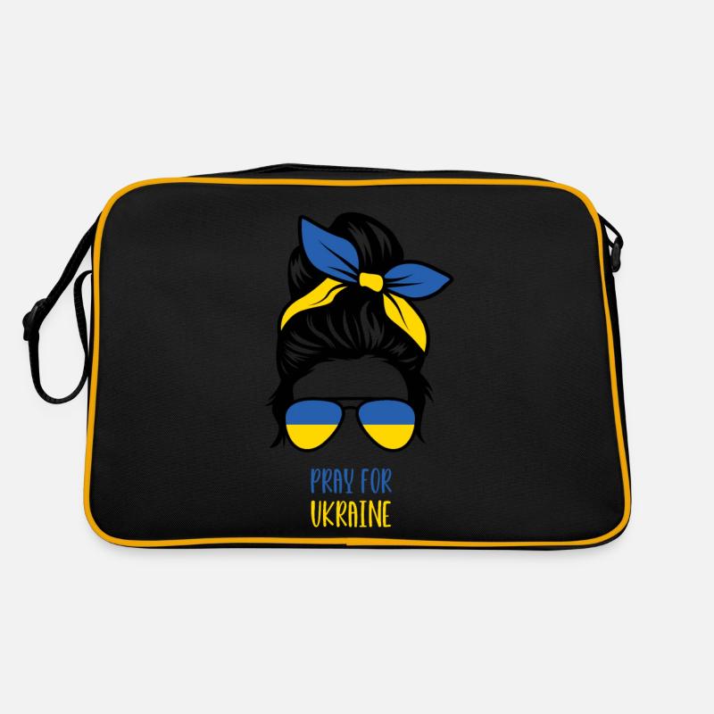 Stand with Ukraine Peace No War Retro Tasche