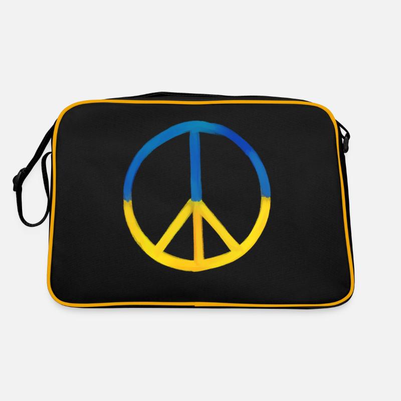 Stand with Ukraine Peace No War Retro Tasche