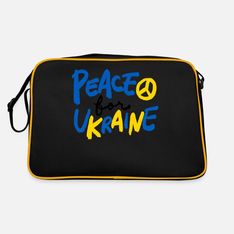 Stand with Ukraine Peace No War Retro Tasche