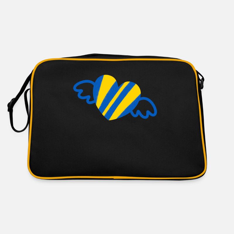 Stand with Ukraine Peace No War Retro Tasche