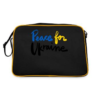 Soutenez l’Ukraine, la paix et non la guerre - Sac Retro - noir/or - Dos