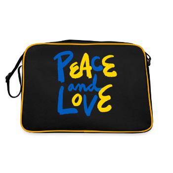 Soutenez l’Ukraine, la paix et non la guerre - Sac Retro - noir/or - Dos