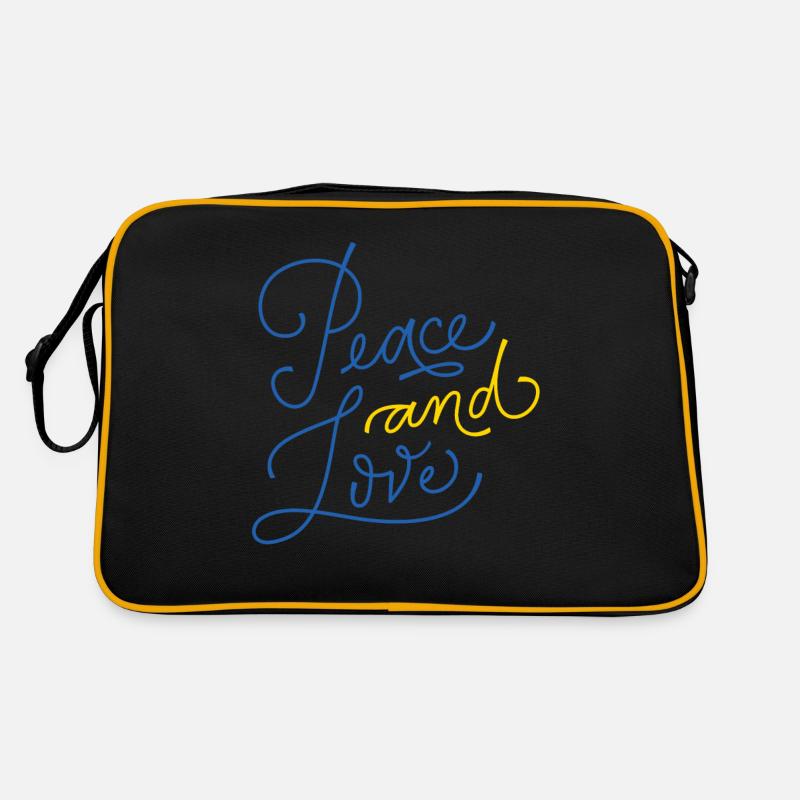Stand with Ukraine Peace No War Retro Tasche