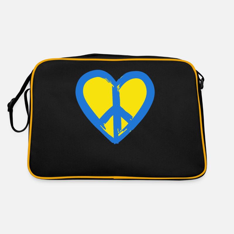Stand with Ukraine Peace No War Retro Tasche