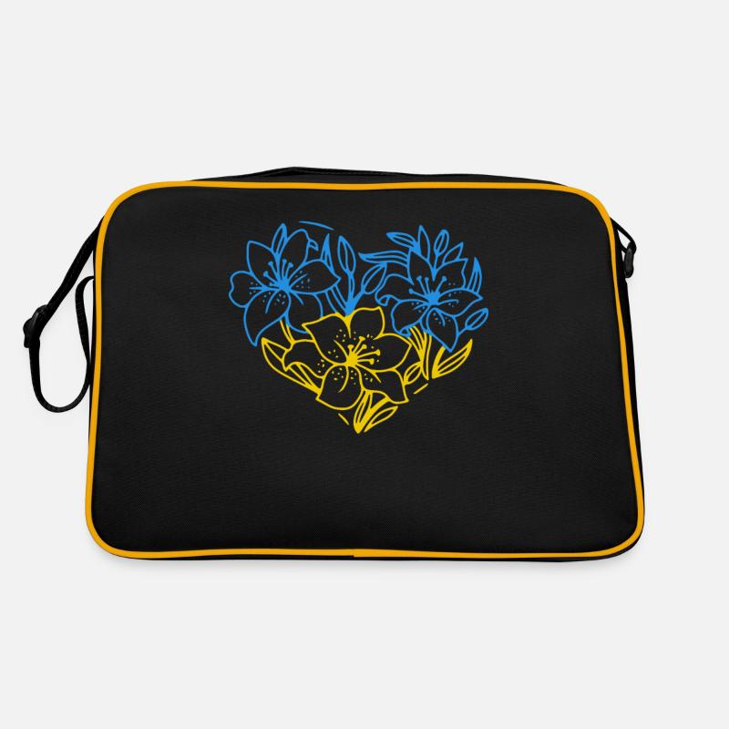 Stand with Ukraine Peace No War Retro Tasche
